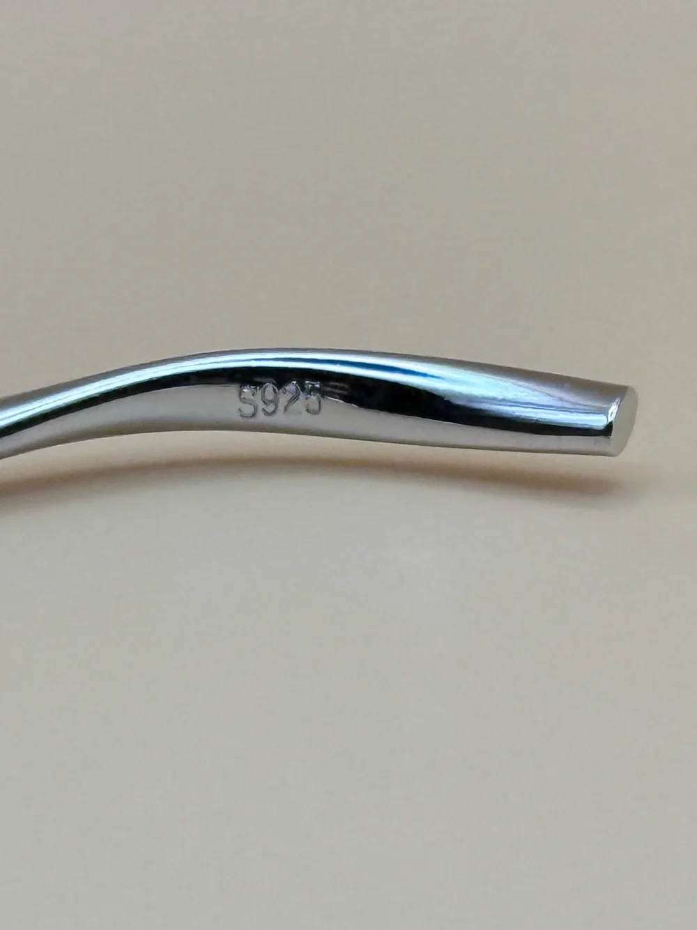 Sterling silver open bangle